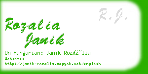rozalia janik business card